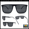 Mens Antiglare Polarized Lens Oversized Flat Top Thin Plastic Sunglasses