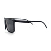 Mens Antiglare Polarized Lens Oversized Flat Top Thin Plastic Sunglasses