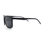 Mens Antiglare Polarized Lens Oversized Flat Top Thin Plastic Sunglasses