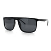 Mens Antiglare Polarized Lens Oversized Flat Top Thin Plastic Sunglasses