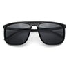 Mens Antiglare Polarized Lens Oversized Flat Top Thin Plastic Sunglasses