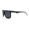 Mens Antiglare Polarized Lens Oversized Flat Top Thin Plastic Sunglasses