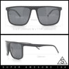 Mens Antiglare Polarized Lens Oversized Flat Top Thin Plastic Sunglasses