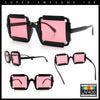 Womens Unique Art Deco Noveau Rectangle Glam Plastic Sunglasses