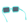 Womens Unique Art Deco Noveau Rectangle Glam Plastic Sunglasses