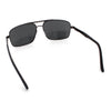 Mens Air Force Rectangular Metal Rim Officer 90s Manly Sunglasses