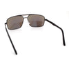 Mens Air Force Rectangular Metal Rim Officer 90s Manly Sunglasses