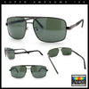 Mens Air Force Rectangular Metal Rim Officer 90s Manly Sunglasses