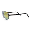 Mens Air Force Rectangular Metal Rim Officer 90s Manly Sunglasses