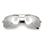 Mens Air Force Rectangular Metal Rim Officer 90s Manly Sunglasses