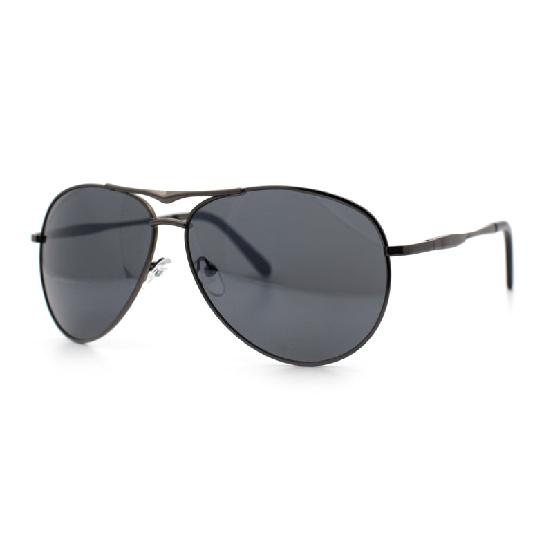 Mens Air Force Iconic Oversized Mirror Lens Metal Rim Officer Sunglasses