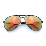 Mens Air Force Iconic Oversized Mirror Lens Metal Rim Officer Sunglasses