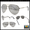 Mens Air Force Iconic Oversized Mirror Lens Metal Rim Officer Sunglasses