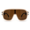 Oversized Racer Shield Plastic Bold Mogul Mobster Sunglasses