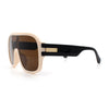 Oversized Racer Shield Plastic Bold Mogul Mobster Sunglasses