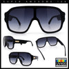 Oversized Racer Shield Plastic Bold Mogul Mobster Sunglasses
