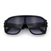 Oversized Racer Shield Plastic Bold Mogul Mobster Sunglasses