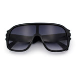 Oversized Racer Shield Plastic Bold Mogul Mobster Sunglasses
