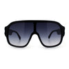 Oversized Racer Shield Plastic Bold Mogul Mobster Sunglasses
