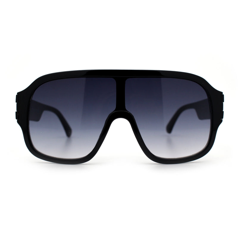 Oversized Racer Shield Plastic Bold Mogul Mobster Sunglasses