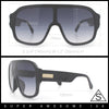 Oversized Racer Shield Plastic Bold Mogul Mobster Sunglasses