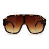 Oversized Racer Shield Plastic Bold Mogul Mobster Sunglasses