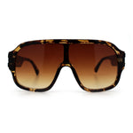 Oversized Racer Shield Plastic Bold Mogul Mobster Sunglasses