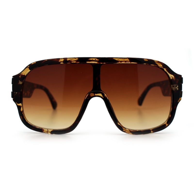 Oversized Racer Shield Plastic Bold Mogul Mobster Sunglasses