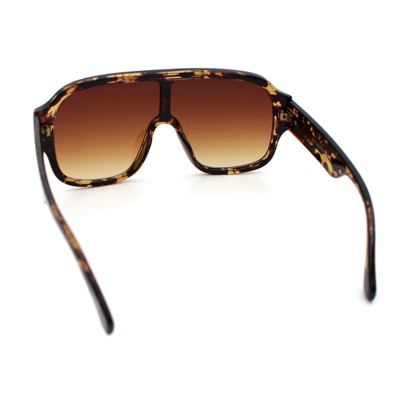 Oversized Racer Shield Plastic Bold Mogul Mobster Sunglasses