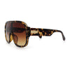 Oversized Racer Shield Plastic Bold Mogul Mobster Sunglasses