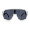 Oversized Racer Shield Plastic Bold Mogul Mobster Sunglasses
