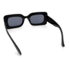 Womens Trendy Mod Narrow Rectangle Thick Plastic Retro Fashion Sunglasses