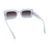 Womens Trendy Mod Narrow Rectangle Thick Plastic Retro Fashion Sunglasses