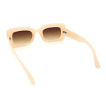 Womens Trendy Mod Narrow Rectangle Thick Plastic Retro Fashion Sunglasses