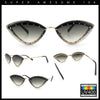 Womens Rhinestone Jewel Trim Cat Eye Luxury Rimless Bling Sunglasses