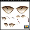 Womens Rhinestone Jewel Trim Cat Eye Luxury Rimless Bling Sunglasses