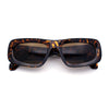 Womens Chic Mod Slick Oversized Rectangular Thick Bevel Plastic Sunglasses