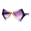Womens Thick Plastic Bat Shape Tie Dye Color Retro Fashion Plastic Sunglasses