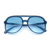 Concave Curved Tear Drop Shape Plastic Rim Racer Classy Sunglasses
