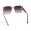 Womens Retro Trendy Large Rectangular Butterfly 90s Fashion Plastic Sunglasses