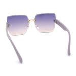 Womens Classy 90s Rimless Rectangle Butterfly Diva Fashion Sunglasses