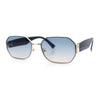 Womens Retro Dad Fashion Metal Rim Octagonal Rectangle Classy Sunglasses