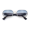 Womens Retro Dad Fashion Metal Rim Octagonal Rectangle Classy Sunglasses