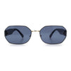 Womens Retro Dad Fashion Metal Rim Octagonal Rectangle Classy Sunglasses