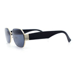 Womens Retro Dad Fashion Metal Rim Octagonal Rectangle Classy Sunglasses