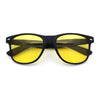 Mens Night Driving HD Yellow Lens Classic Plastic Horn Rim Sunglasses