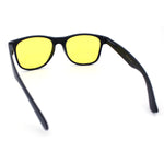 Mens Night Driving HD Yellow Lens Classic Plastic Horn Rim Sunglasses