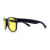 Mens Night Driving HD Yellow Lens Classic Plastic Horn Rim Sunglasses