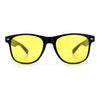 Mens Night Driving HD Yellow Lens Classic Plastic Horn Rim Sunglasses