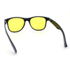 Mens Night Driving HD Yellow Lens Classic Plastic Horn Rim Sunglasses